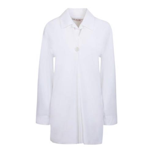 Witte Katoenen Poplin Overhemd Off White , White , Dames