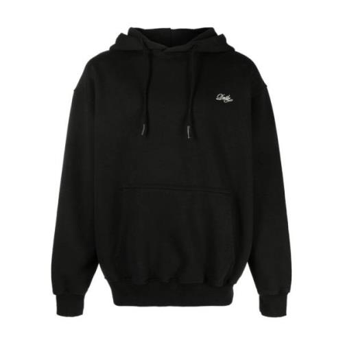 Zwarte hoodie met bedrukt logo Drole de Monsieur , Black , Heren