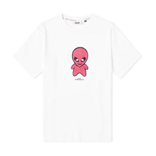 Losse Witte Weirdo T-Shirt Gcds , White , Heren