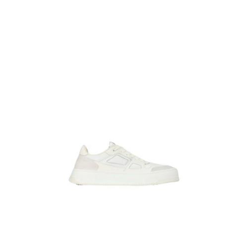 Arcade Lage Leren en Suède Trainers Ami Paris , White , Heren