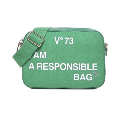 Cross Body Bags V73 , Green , Dames