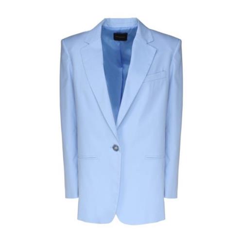 Blauwe Klassieke Lapel Jas Andamane , Blue , Dames