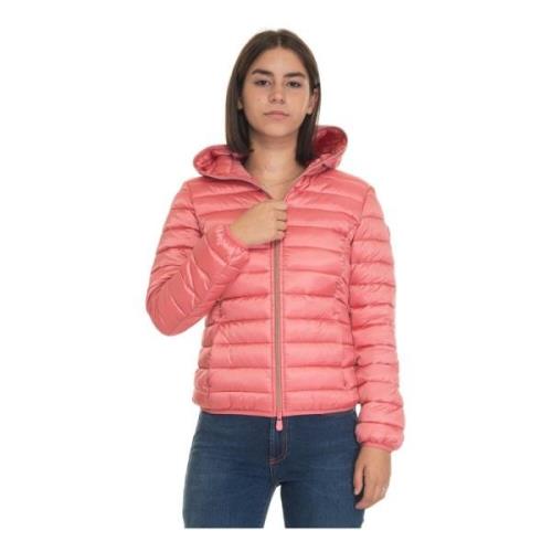 Gewatteerde Hoodie Save The Duck , Pink , Dames