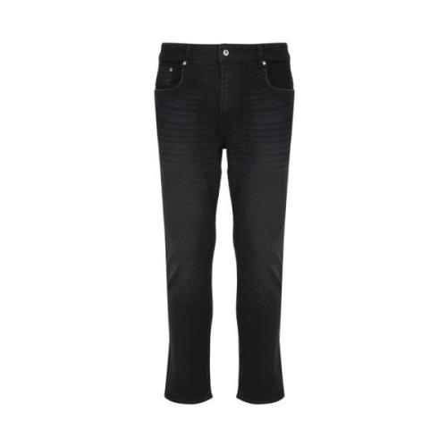 Zwarte Katoenen Denim Jeans Represent , Black , Heren