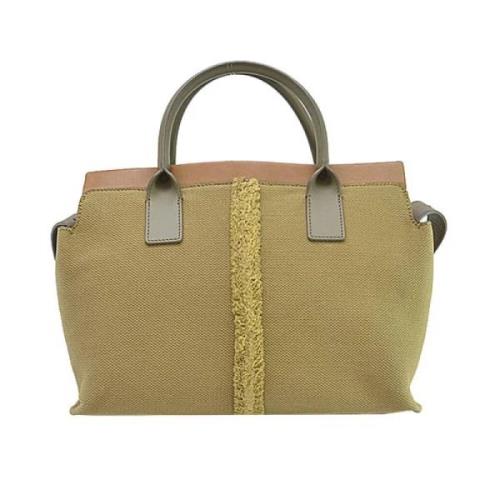 Pre-owned Canvas handbags Chloé Pre-owned , Green , Unisex