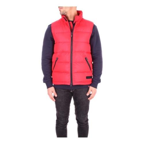 Rode Hoodie met Voorlogo Aspesi , Red , Heren