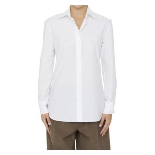 Witte Katoenen Derica Shirt The Row , White , Dames