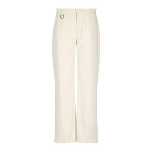 Witte Katoenen Chino's voor Mannen Études , White , Heren