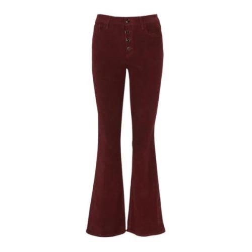 Flare Velvet Damesbroek Liu Jo , Red , Dames