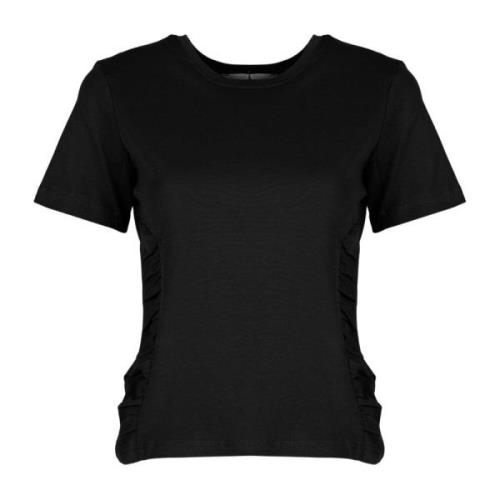 Aansluitend T-Shirt met Ronde Hals Silvian Heach , Black , Dames