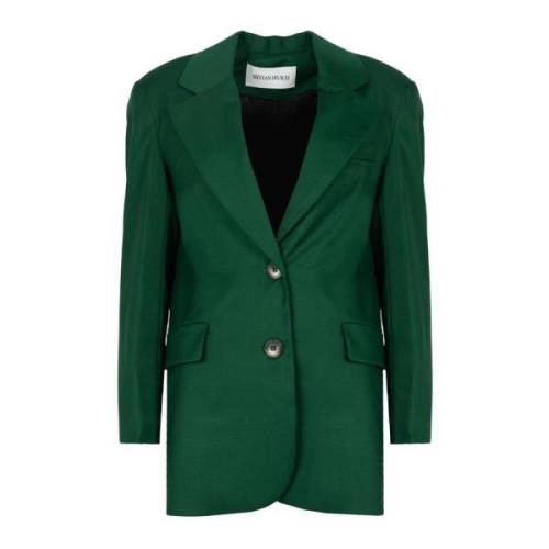 Tijdloze Single-Breasted Blazer Silvian Heach , Green , Dames