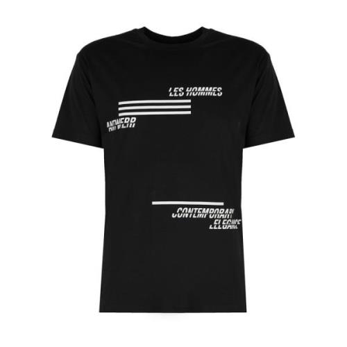 T-shirt hedendaags Les Hommes , Black , Heren