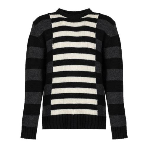 Round-neck Knitwear Les Hommes , Black , Heren