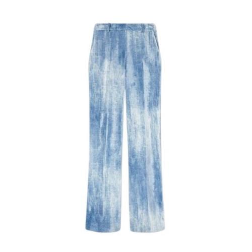 Bootcut Straight Leg Broek Ermanno Scervino , Blue , Dames