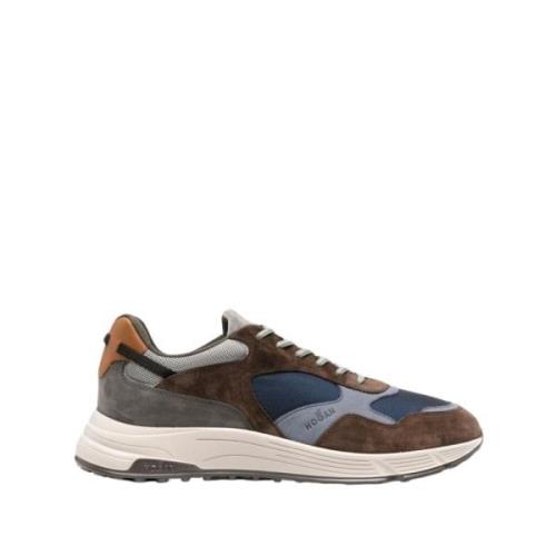 Multikleur Paneel Lage Sneakers Hogan , Brown , Heren