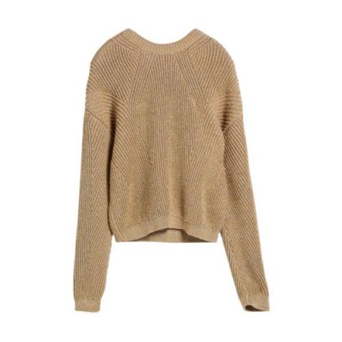 Gouden Sweaters voor Studio Stijl Max Mara Studio , Beige , Dames