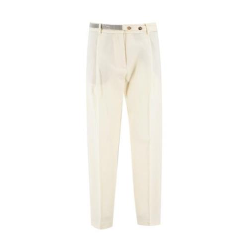 Straight Trousers Fabiana Filippi , White , Dames