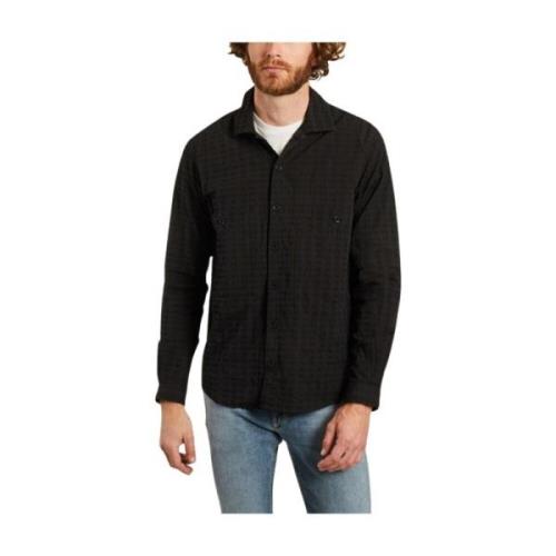 Zwarte geruite katoenen overhemd YMC You Must Create , Black , Heren