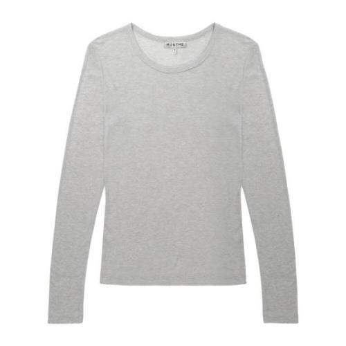 Eenvoudige Lange Mouw Blouse Munthe , Gray , Dames