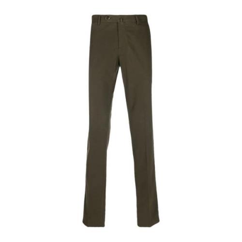 Slim Fit Gemengde Katoenen Broek PT Torino , Green , Heren