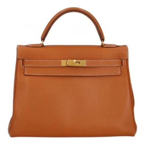 Pre-owned Leather handbags Hermès Vintage , Brown , Dames