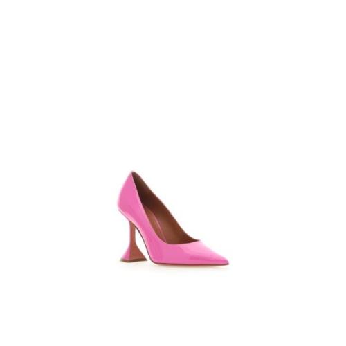 Patent Roze Pumps, 95mm, Maat 37 Amina Muaddi , Pink , Dames