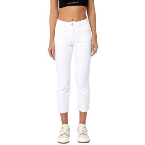 Cropped Trousers Hinnominate , White , Dames