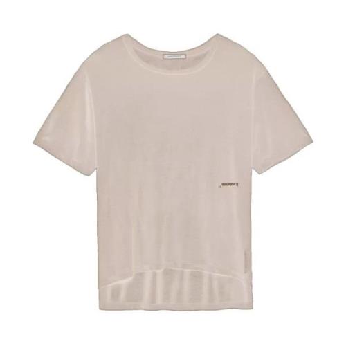 Hinnominate Beige Modal Tops T-Shirt Hinnominate , Beige , Dames