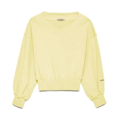 Hinnominate Yellow Cotton Sweater Hinnominate , Yellow , Dames