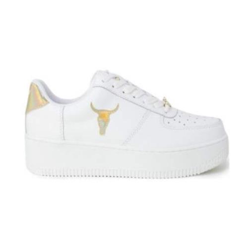 Dames Bianca Leren Sneakers - Maat 38 Windsor Smith , White , Dames