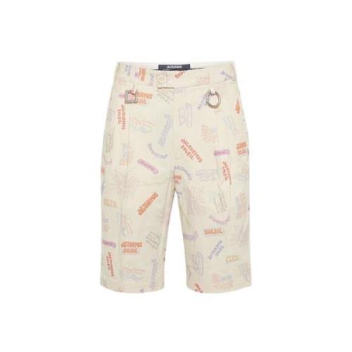Vierkant-Ronde Snit Wollen Tailored Shorts Jacquemus , Multicolor , He...