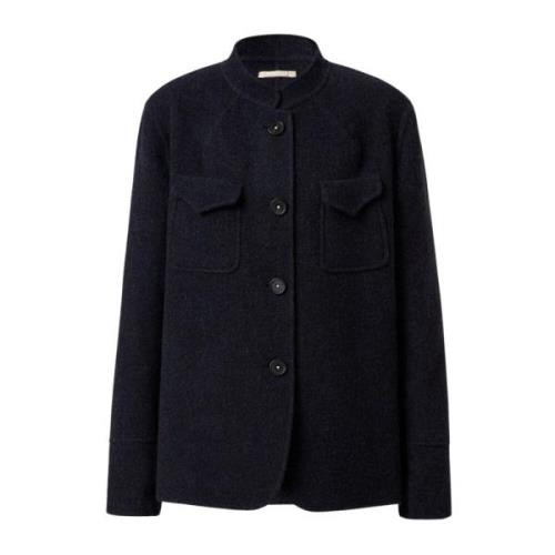 Melrose Wol Shirt-Jacket Massimo Alba , Blue , Heren