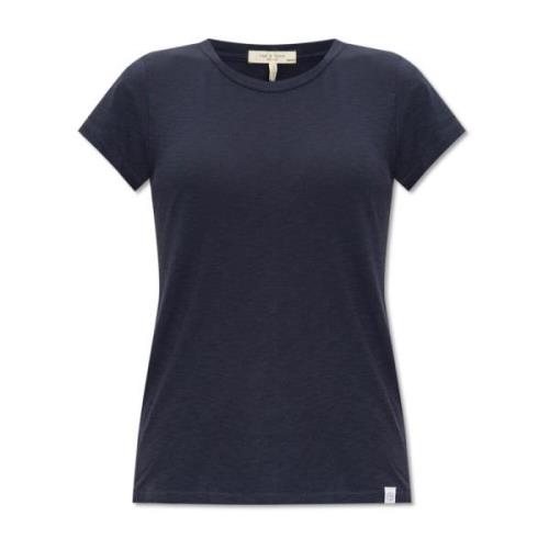 T-shirt van biologisch katoen Rag & Bone , Blue , Dames