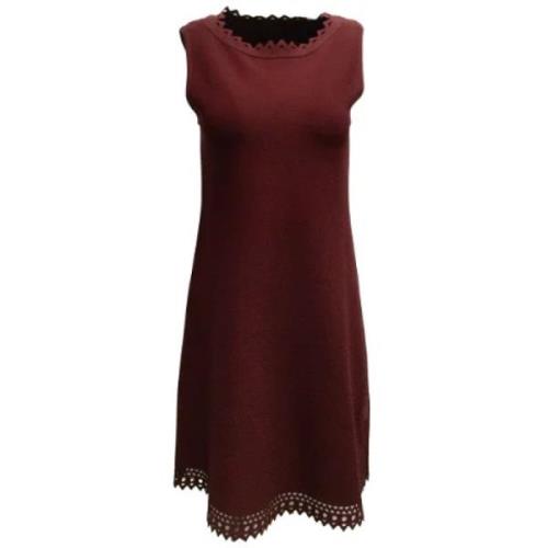 Pre-owned Fabric dresses Alaïa Pre-owned , Purple , Dames