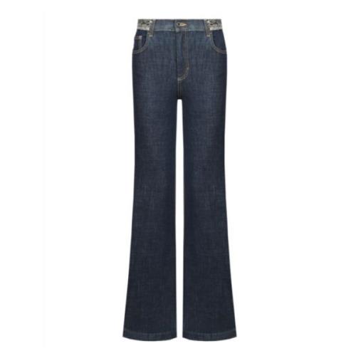 Hoge taille flared jeans met pailletten Liu Jo , Blue , Dames
