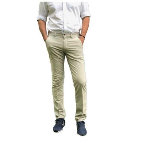 Slim Fit Fluweel Katoenen Chino Broek Mason's , White , Heren