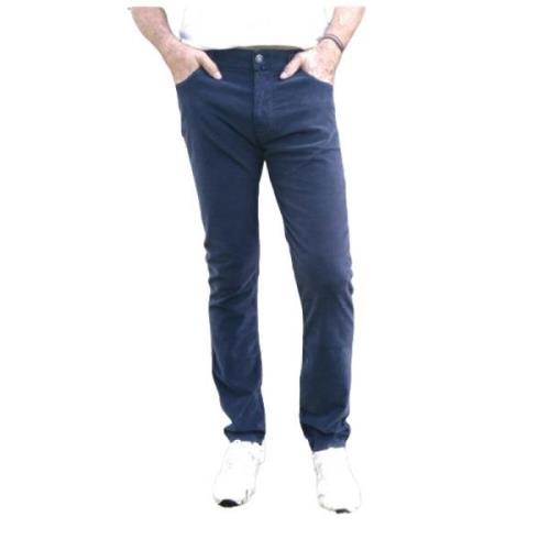 Zachte Slim Fit Fluwelen Broek Jacob Cohën , Blue , Heren