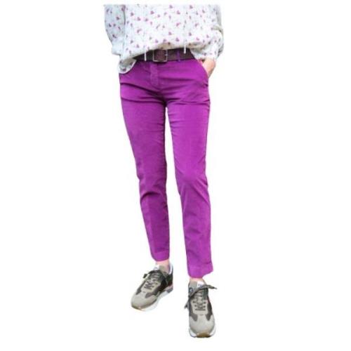 Slimme Fluweel New York Broek Mason's , Purple , Dames