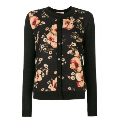 Cardigan Twinset , Black , Dames