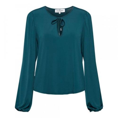 Vrouwelijke blousetop in donkerblauw &Co Woman , Green , Dames