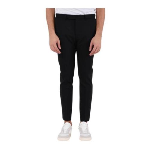 Korte broek van zuivere wol PT Torino , Black , Heren