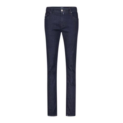 Slim-Fit Zip Jeans Tramarossa , Blue , Heren