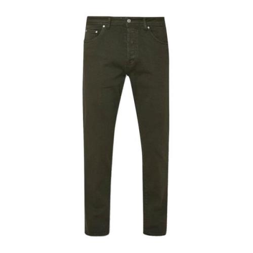 Donkergroene Katoenen Jeans voor Heren Liu Jo , Green , Heren