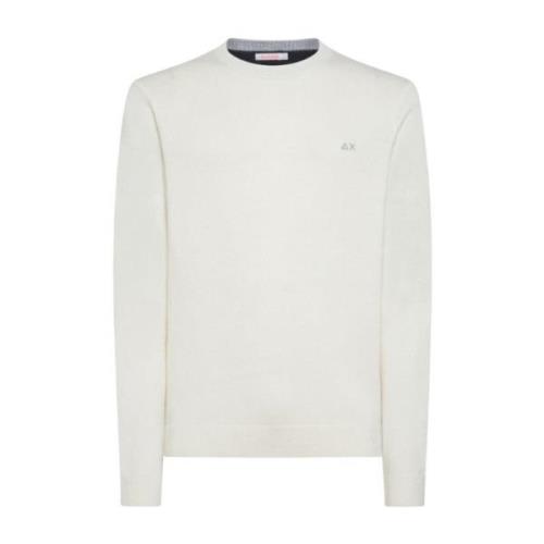 Stijlvolle Sweaters voor Mannen en Vrouwen Sun68 , White , Heren