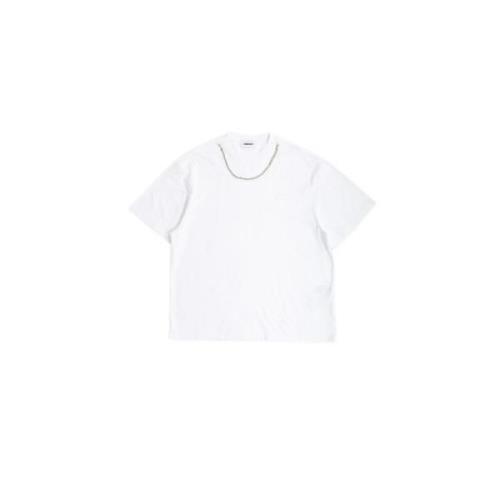 Witte Ballchain Korte Mouw T-Shirt Ambush , White , Dames