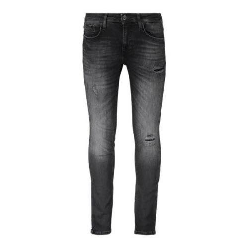 Trendy Tapered Fit Jeans met Destroyed Details Antony Morato , Black ,...