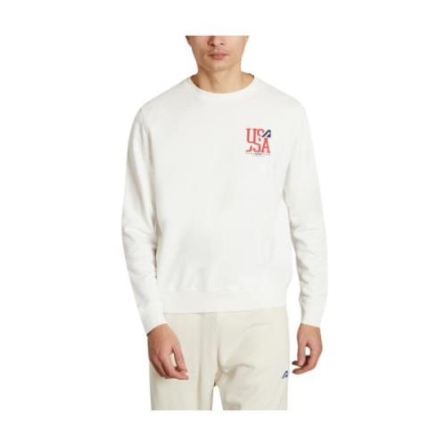 Iconische Sweatshirt met Bedrukt Logo Autry , White , Heren