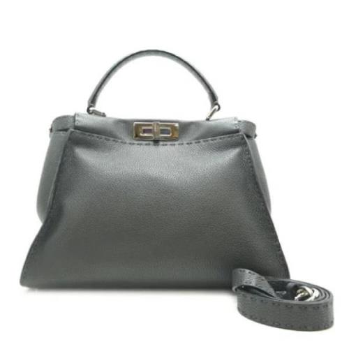 Pre-owned Leather fendi-bags Fendi Vintage , Gray , Dames