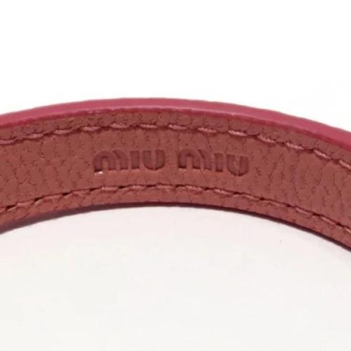 Pre-owned Leather bracelets Miu Miu Pre-owned , Pink , Unisex