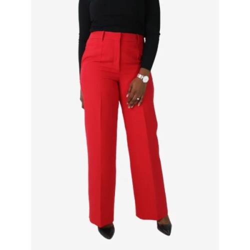 Pre-owned Wool bottoms Valentino Vintage , Red , Dames